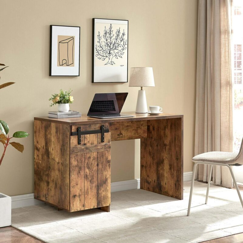 Siavonce 47.25-in Brown Modern/Contemporary Computer desk Hutch Included - Image 3