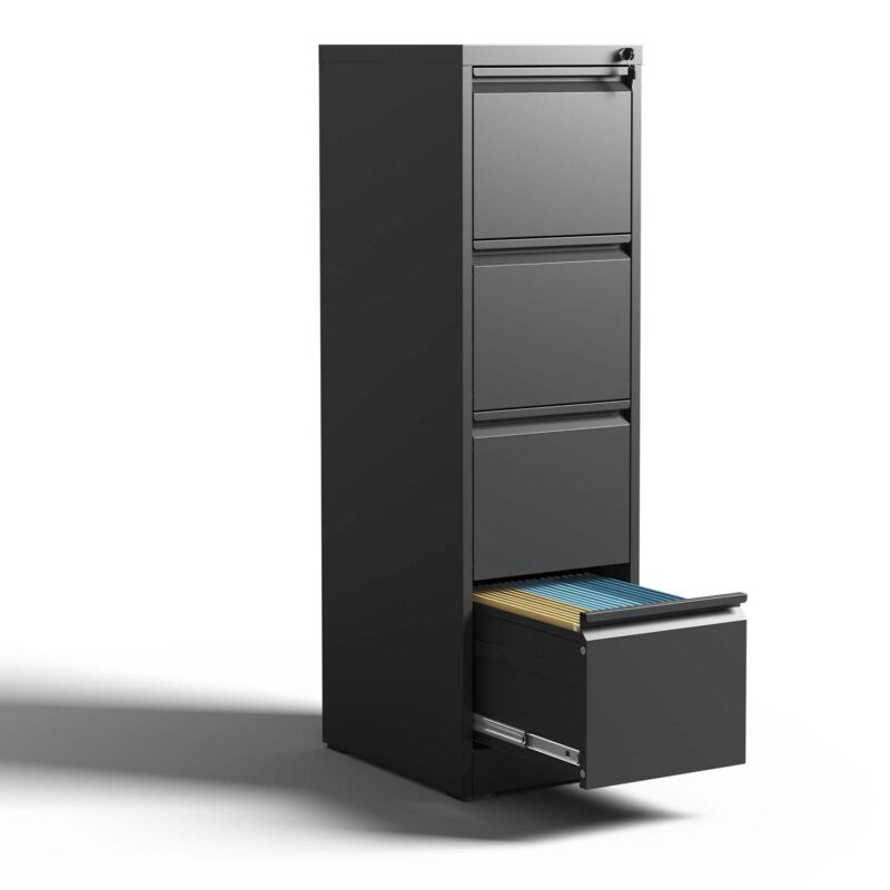 Siavonce Black Office Cabinet