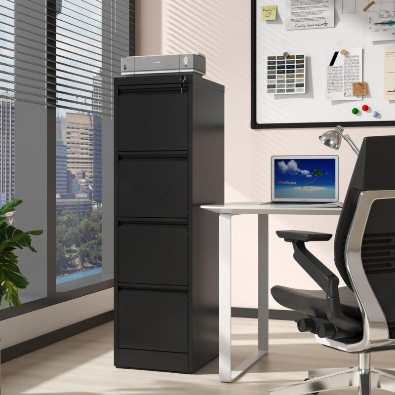 Siavonce Black Office Cabinet - Image 11