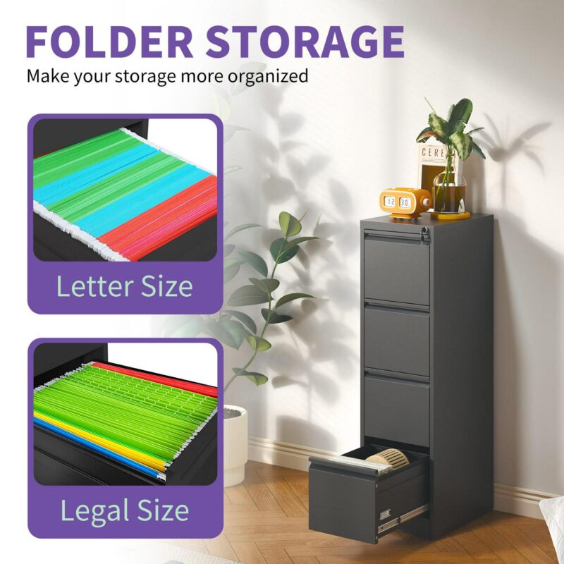 Siavonce Black Office Cabinet - Image 8