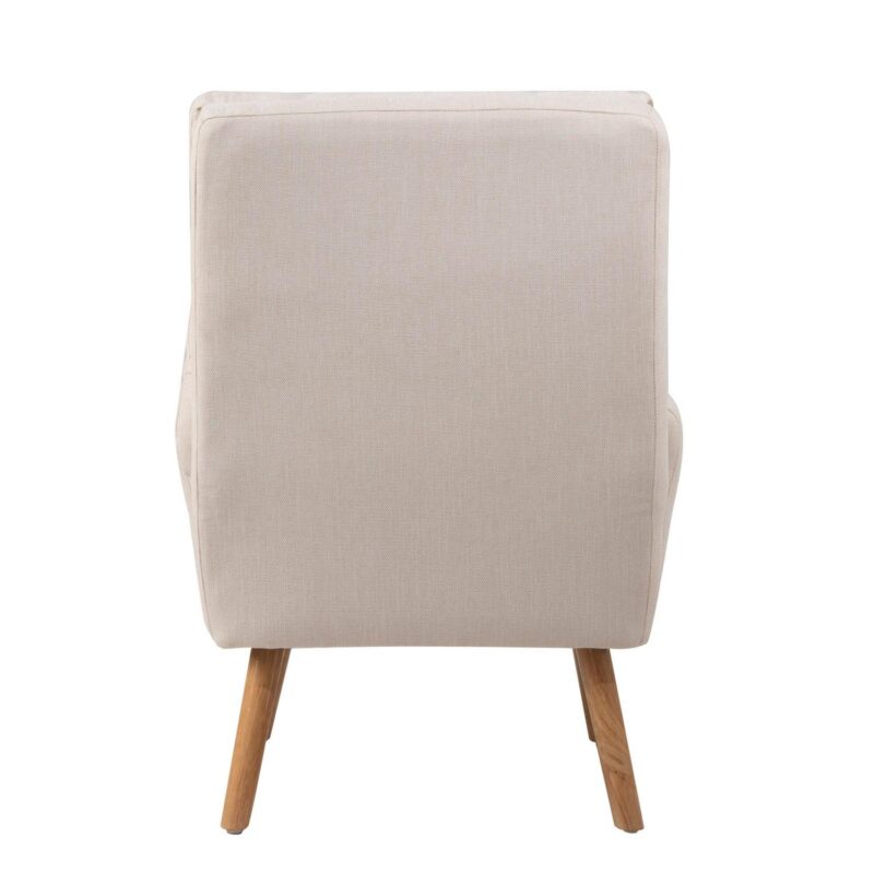 Siavonce Modern Beige Burlap Accent Chair - Image 6