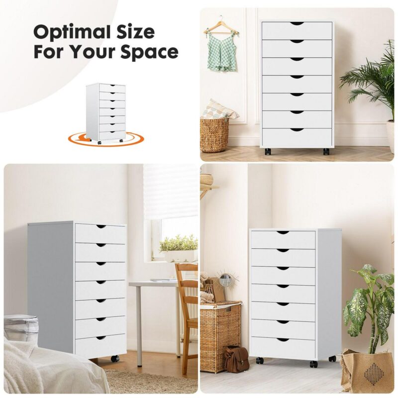 Siavonce White Office Cabinet - Image 3