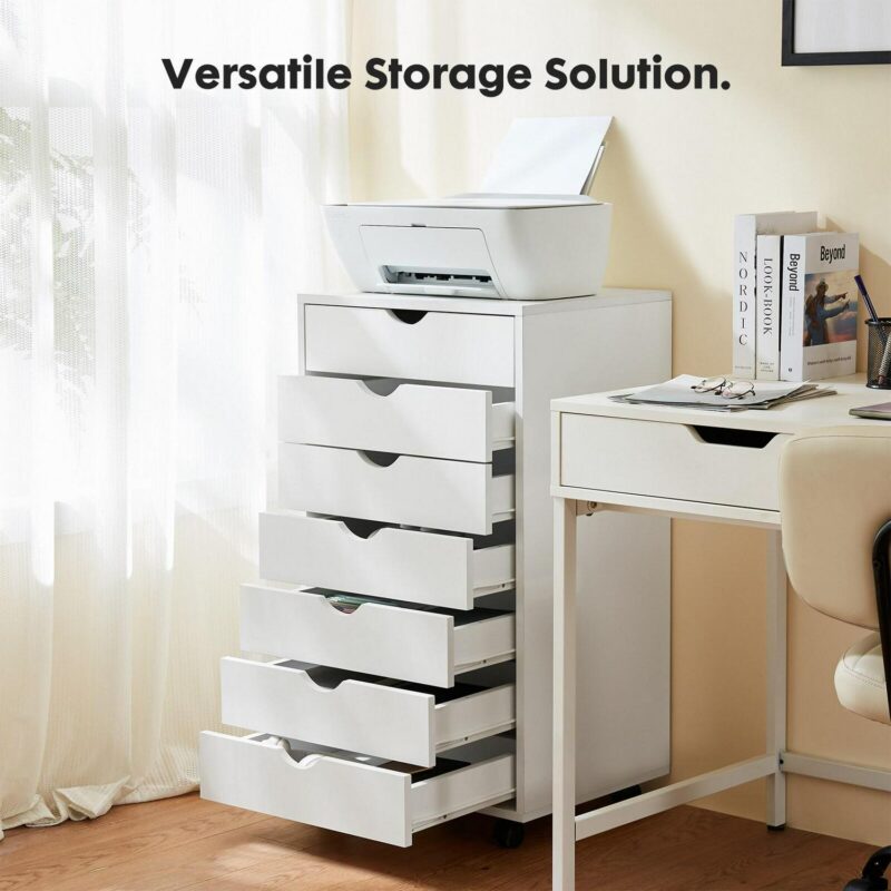Siavonce White Office Cabinet - Image 4
