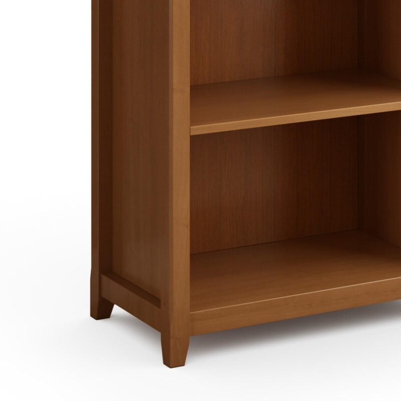 Simpli Home Amherst Light Golden Brown Wood 5 -Shelf Bookcase ( 30-Inches W x 70-Inches H x 14-Inches D ) Stained - Image 6