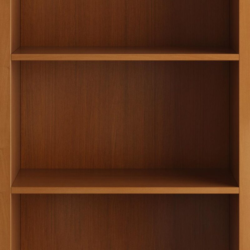 Simpli Home Amherst Light Golden Brown Wood 5 -Shelf Bookcase ( 30-Inches W x 70-Inches H x 14-Inches D ) Stained - Image 5