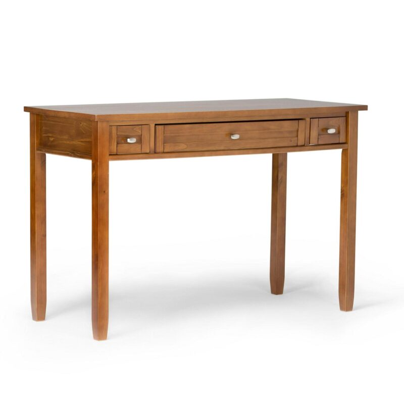 Simpli Home Warm Shaker 48-Inches Brown Pine Computer desk