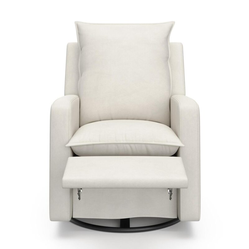 Storkcraft Modern Ivory Swivel Glider Chair - Image 9
