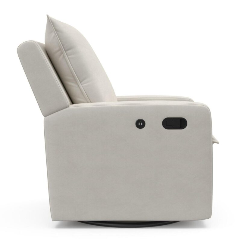 Storkcraft Modern Ivory Swivel Glider Chair - Image 11