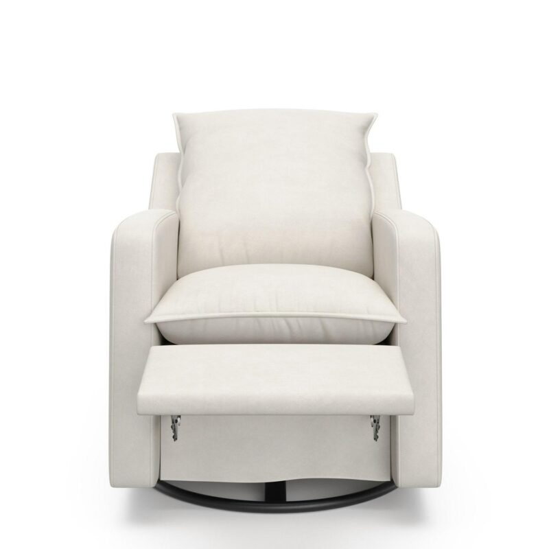 Storkcraft Modern Ivory Swivel Glider Chair - Image 10