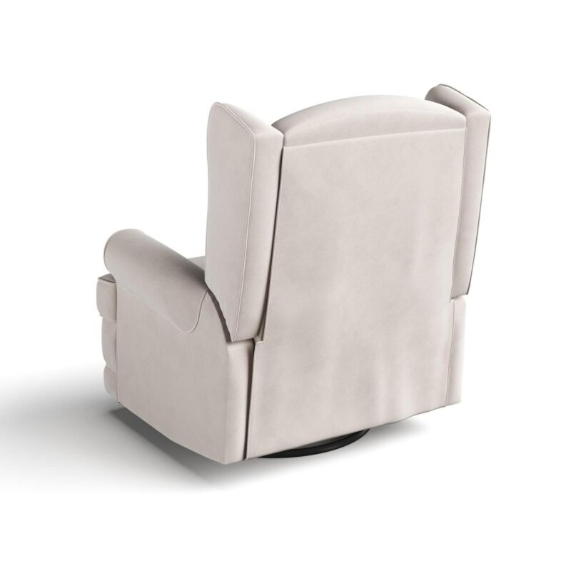 Storkcraft Modern Ivory Swivel Glider Chair - Image 9