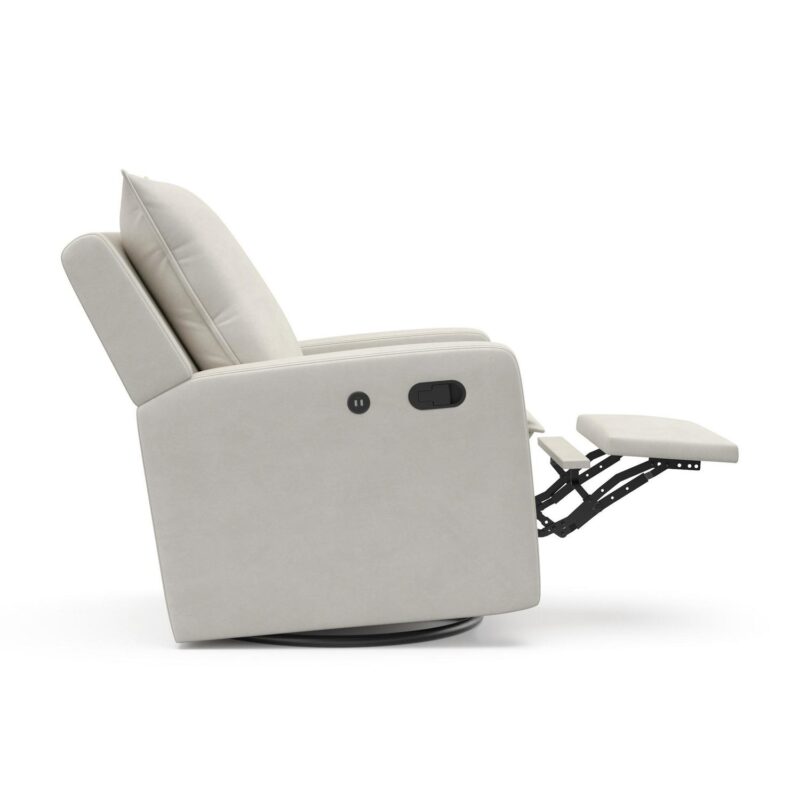 Storkcraft Modern Ivory Swivel Glider Chair - Image 12