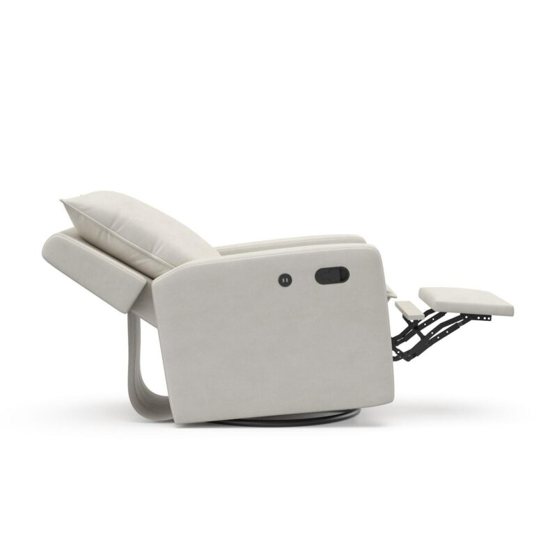 Storkcraft Modern Ivory Swivel Glider Chair - Image 13