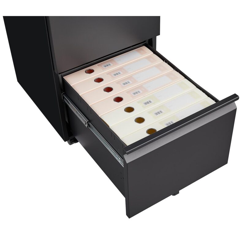 Sumyeg 2 Drawer File Cabinet with Lock Black 2 -Drawer 15.35-Inches File Cabinet - Image 7