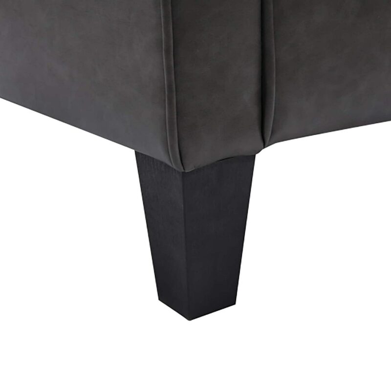 Sumyeg Accent Chairs Modern Gray Faux leather Accent Chair - Image 7