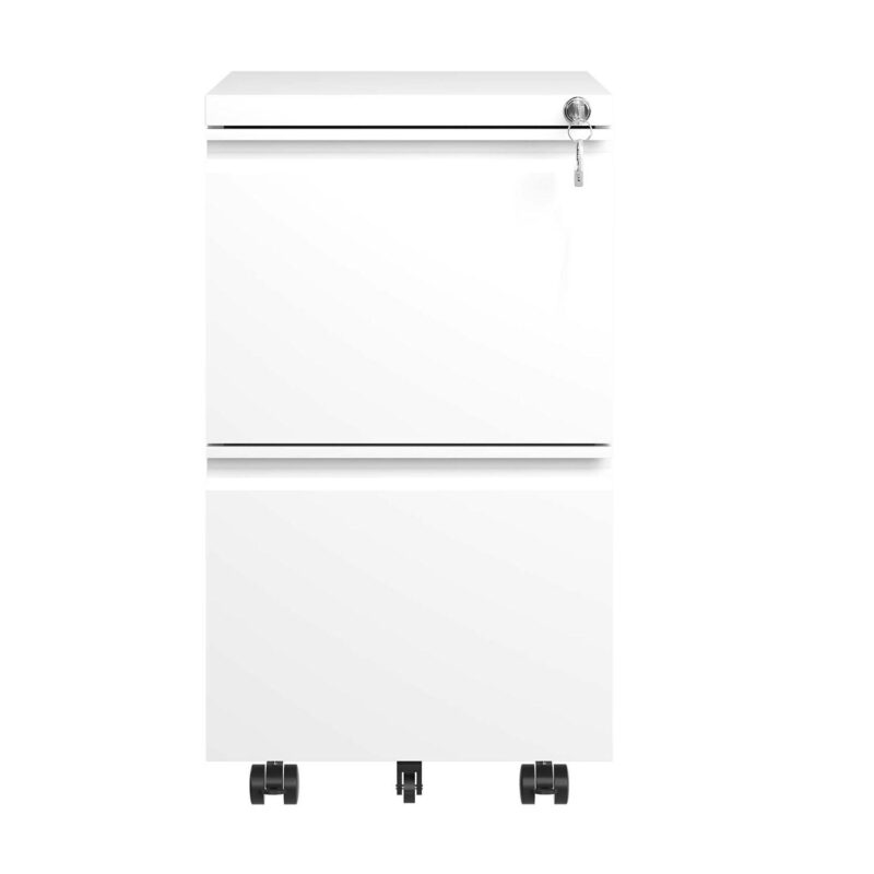 Sumyeg File Cabinet White 2 -Drawer 14.69-Inches File Cabinet - Image 3