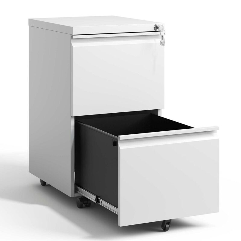 Sumyeg File Cabinet White 2 -Drawer 14.69-Inches File Cabinet - Image 9