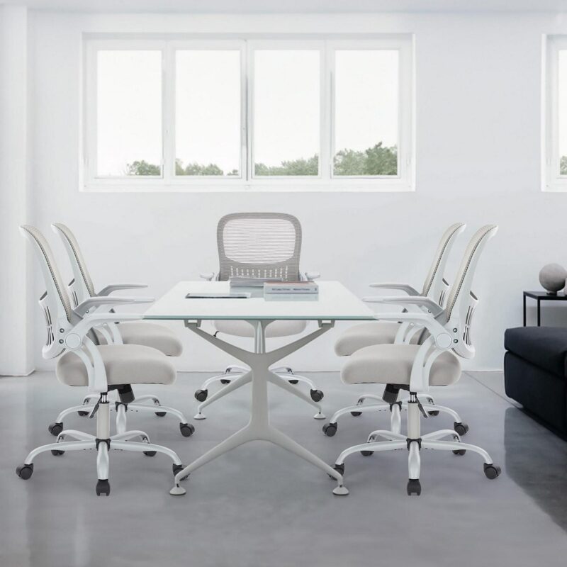 Sumyeg Gray Ergonomic Adjustable Height Executive Chair Gray Contemporary Ergonomic Adjustable Height Swivel Mesh Executive Chair - Image 3