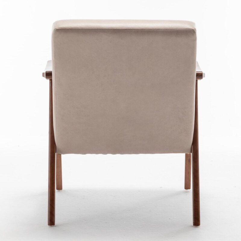 Sumyeg Mid-Century Modern Chair Midcentury Light Camel Accent Chair - Image 13