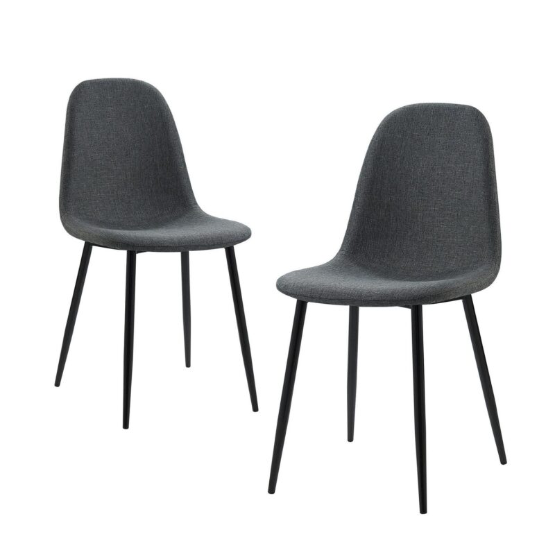 Teamson Home 2 Minimalist Midcentury Dark grey and black Accent Chair