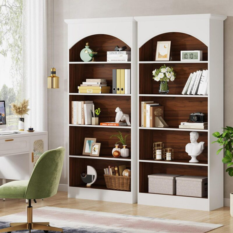 Tribesigns White Particleboard 5 -Shelf Bookcase ( 29.53-Inches W x 70.86-Inches H x 11.81-Inches D ) Painted - Image 3