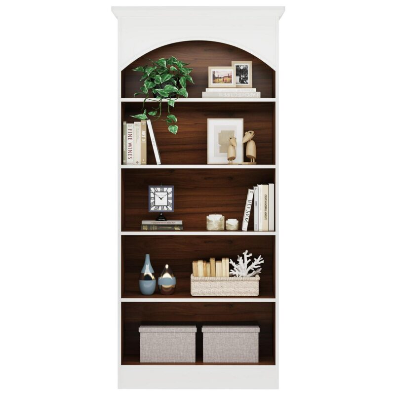 Tribesigns White Particleboard 5 -Shelf Bookcase ( 29.53-Inches W x 70.86-Inches H x 11.81-Inches D ) Painted - Image 2