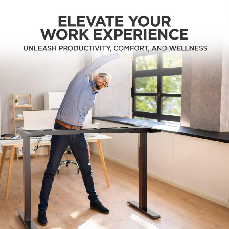 Uncaged Ergonomics 71-Inches Black Modern/Contemporary Standing desk - Image 3