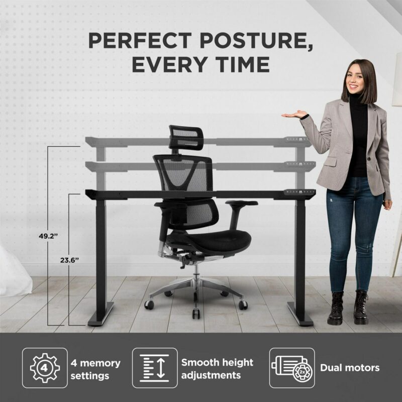Uncaged Ergonomics 71-Inches Black Modern/Contemporary Standing desk - Image 4
