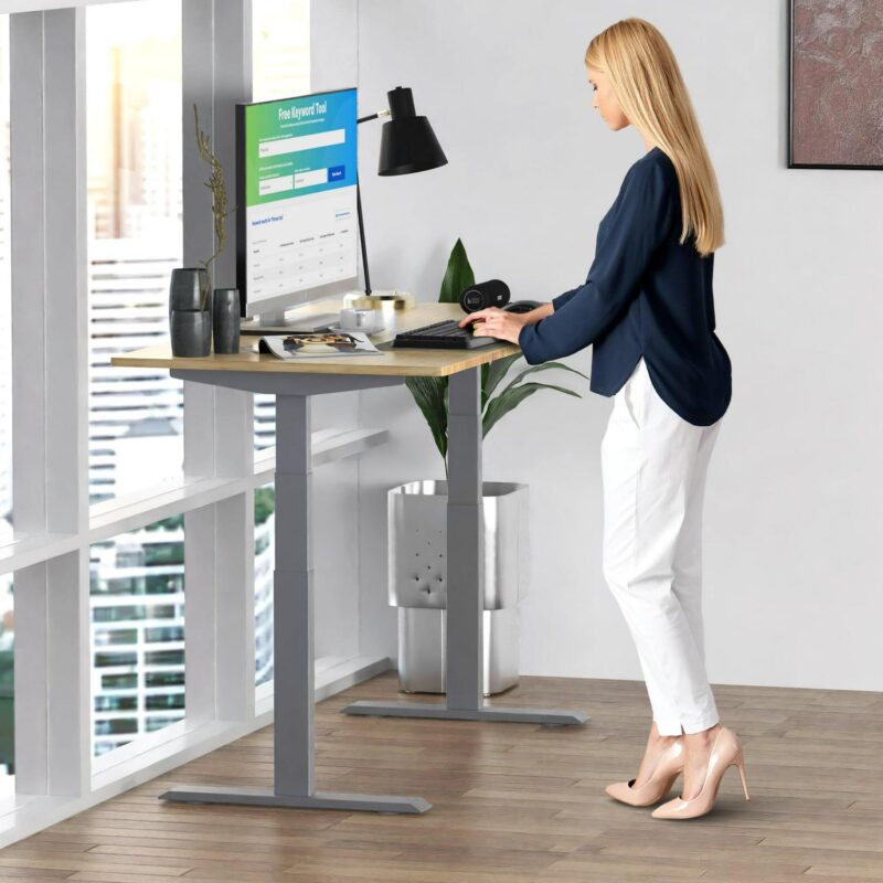 Uncaged Ergonomics 71-Inches Gray Modern/Contemporary Standing desk - Image 6
