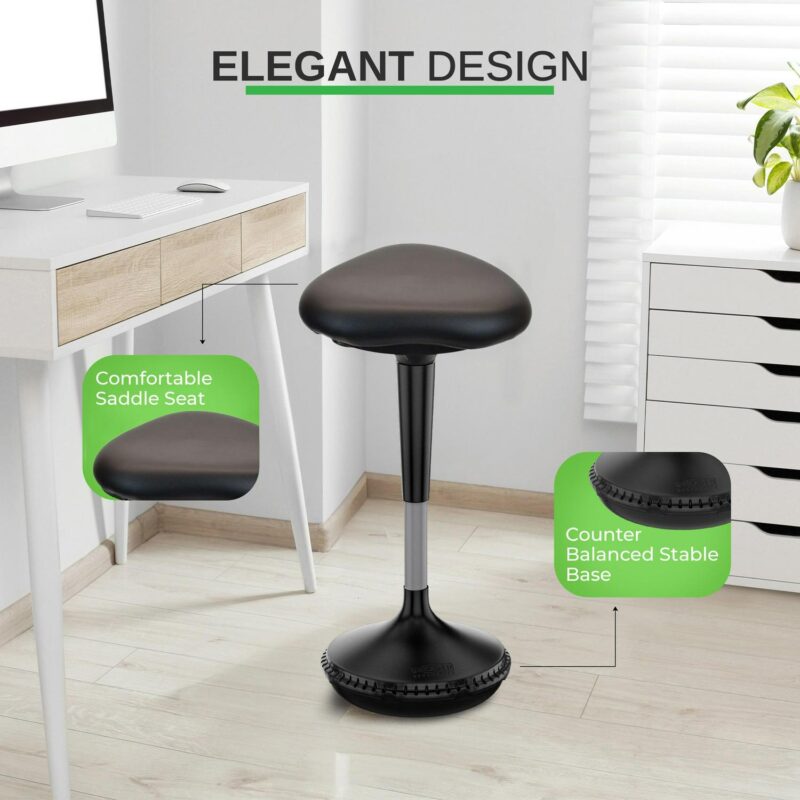 Uncaged Ergonomics Black Contemporary Ergonomic Adjustable Height Swivel Upholstered Desk Chair - Image 5