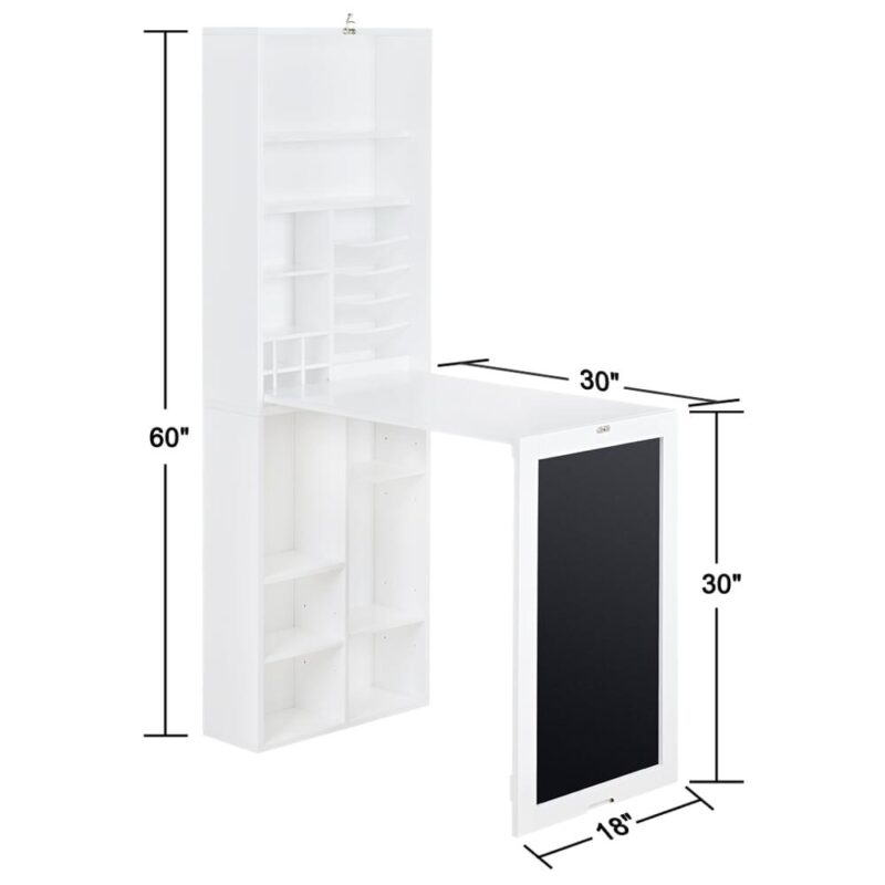 Utopia Alley 18-Inches White Modern/Contemporary Computer desk - Image 4