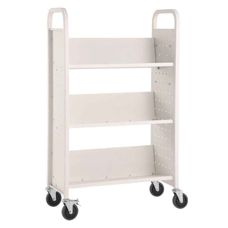 VEVOR White Metal 3 -Shelf Bookcase ( 15.2-in W x 49.2-in H x 31.1-in D ) Painted