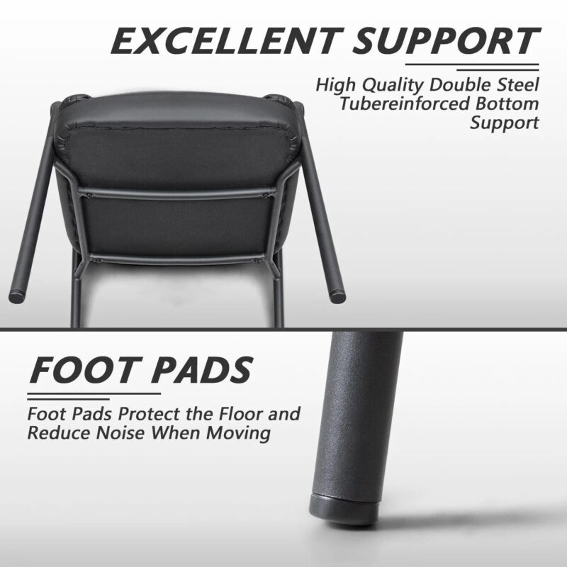 Vineego Black Reception Chair - Image 5