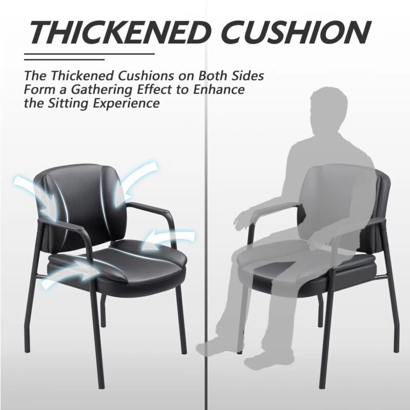 Vineego Black Reception Chair - Image 6
