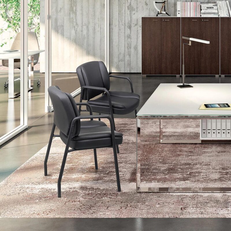 Vineego Black Reception Chair - Image 2
