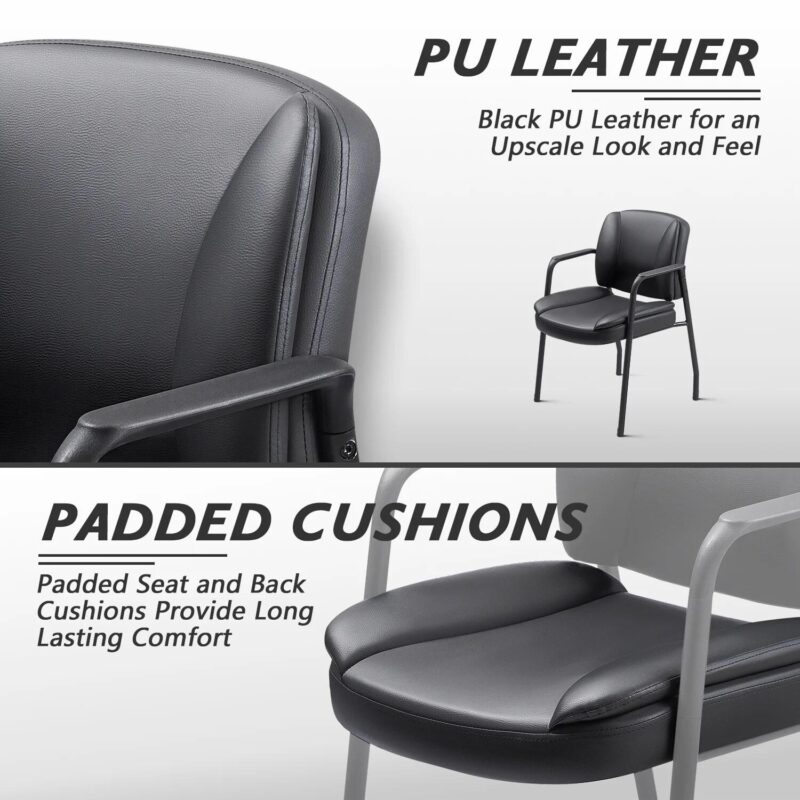 Vineego Black Reception Chair - Image 4