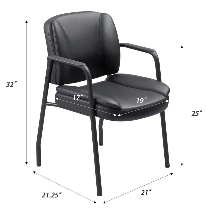 Vineego Black Reception Chair - Image 7