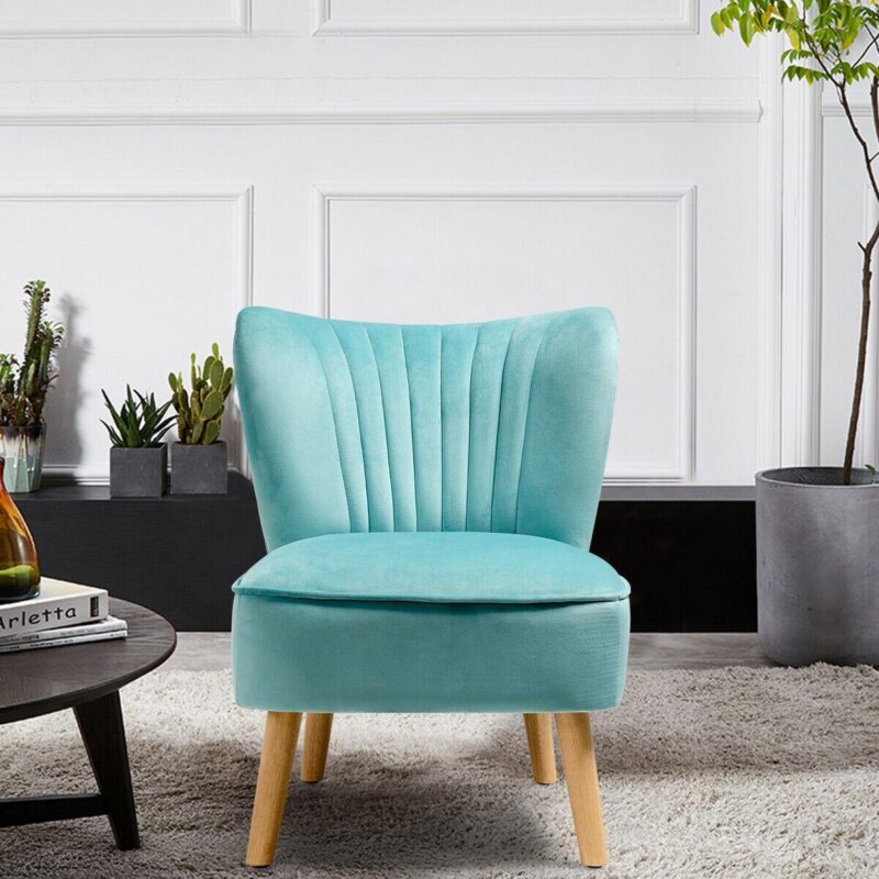 WELLFOR Cy Accent Chairs Casual Green Velvet Accent Chair - Image 10