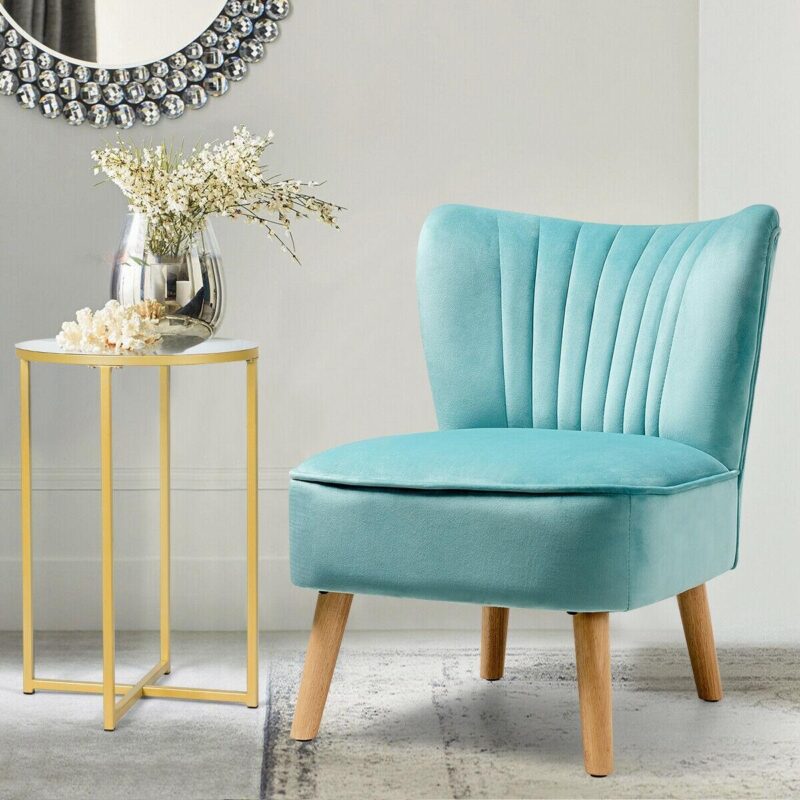 WELLFOR Cy Accent Chairs Casual Green Velvet Accent Chair - Image 11