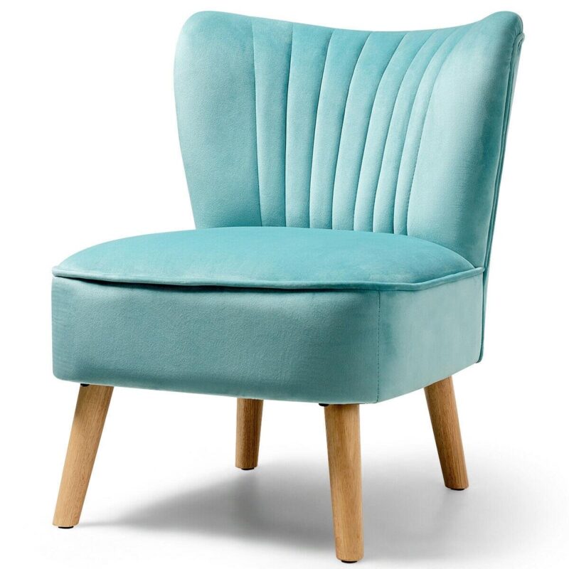 WELLFOR Cy Accent Chairs Casual Green Velvet Accent Chair - Image 3