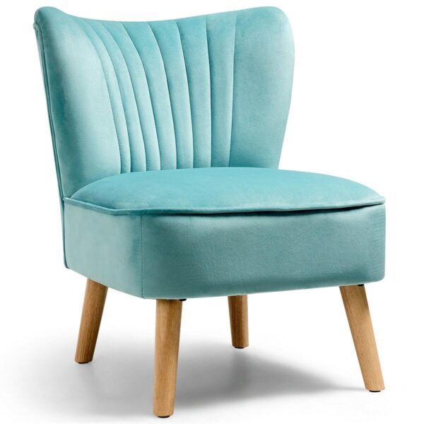 WELLFOR Cy Accent Chairs Casual Green Velvet Accent Chair