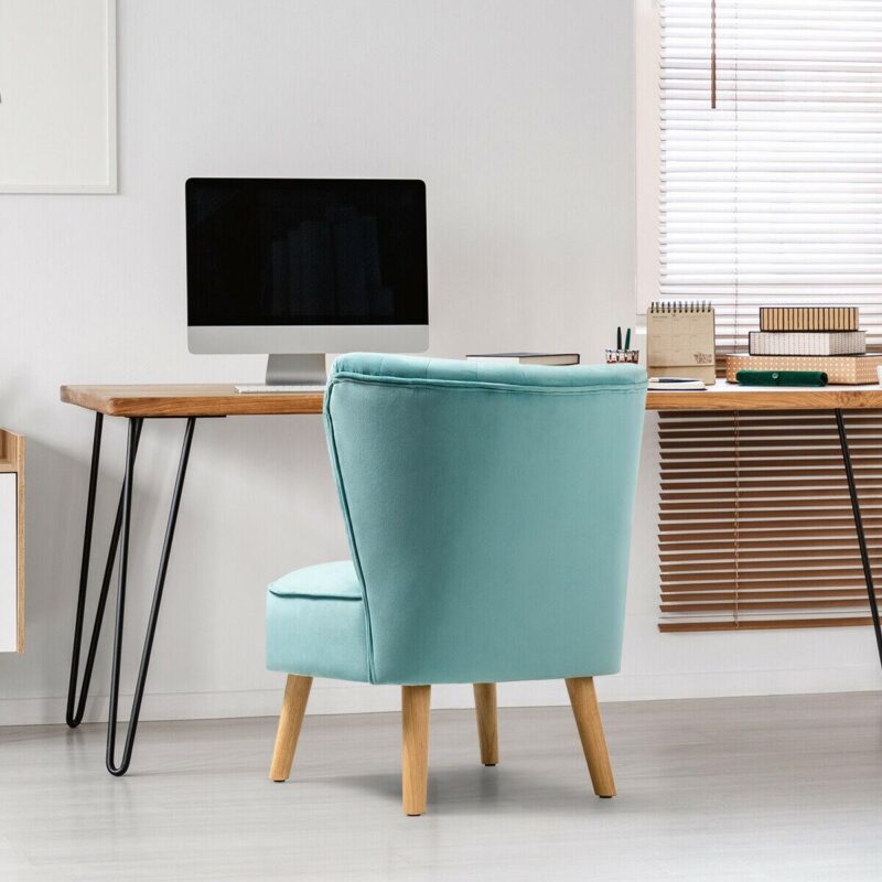 WELLFOR Cy Accent Chairs Casual Green Velvet Accent Chair - Image 12