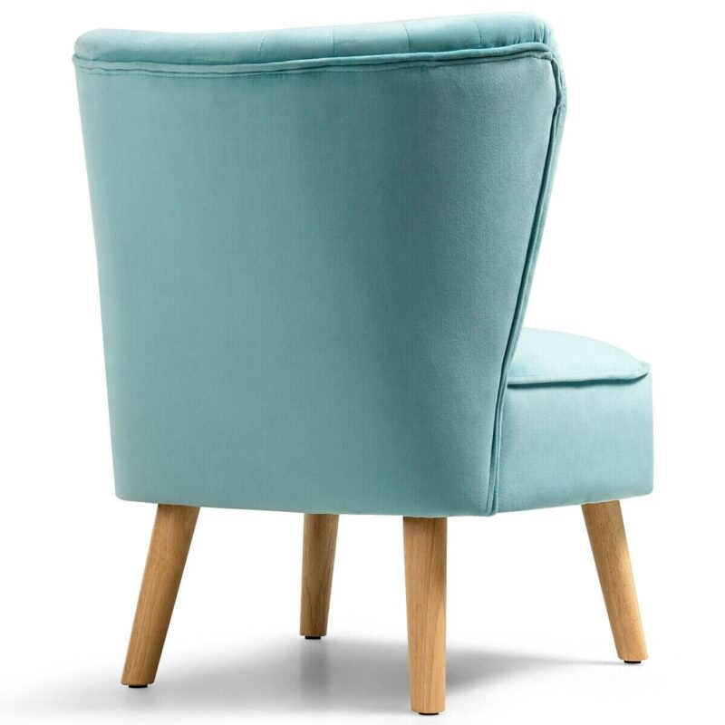 WELLFOR Cy Accent Chairs Casual Green Velvet Accent Chair - Image 5