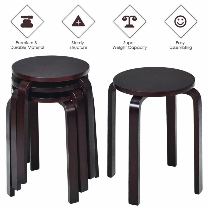 WELLFOR Cy Dining Chair Modern Brown Accent Chair - Image 6