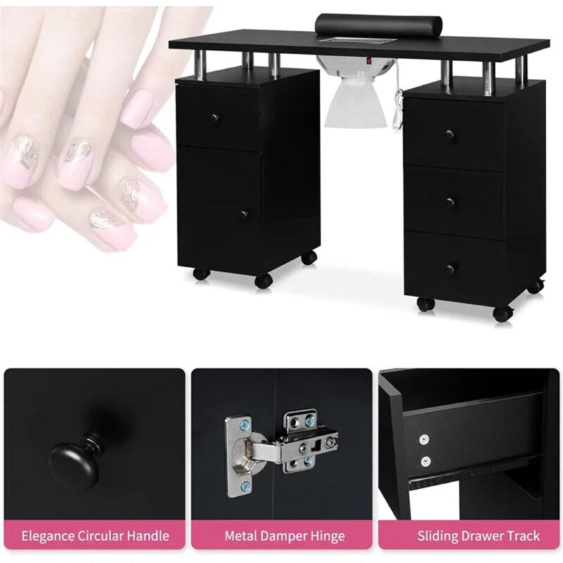 Winado 42.5-Inches Black Modern/Contemporary Craft desk - Image 4