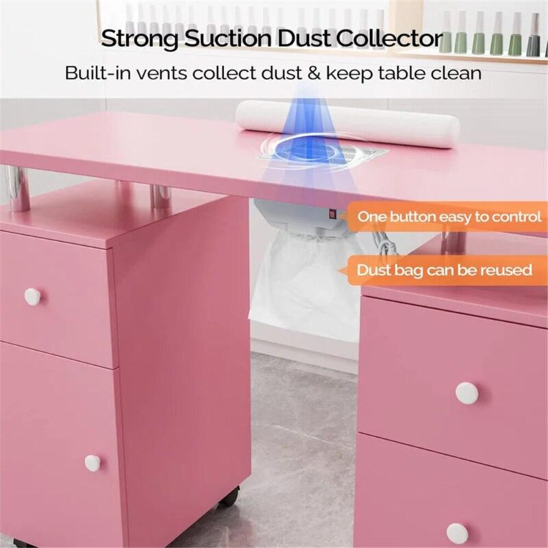 Winado 42.5-Inches Pink Modern/Contemporary Craft desk - Image 8