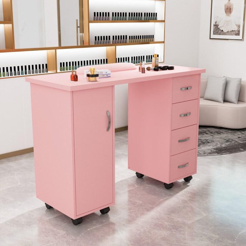 Winado 43.30-Inches Pink Modern/Contemporary Pine Writing desk - Image 6