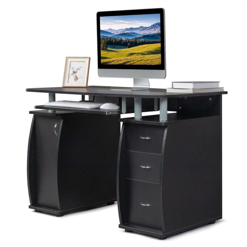 Winado 45.27-Inches Black Modern/Contemporary Computer desk - Image 6