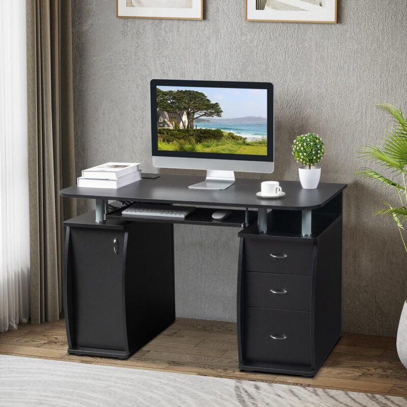 Winado 45.27-Inches Black Modern/Contemporary Computer desk - Image 7