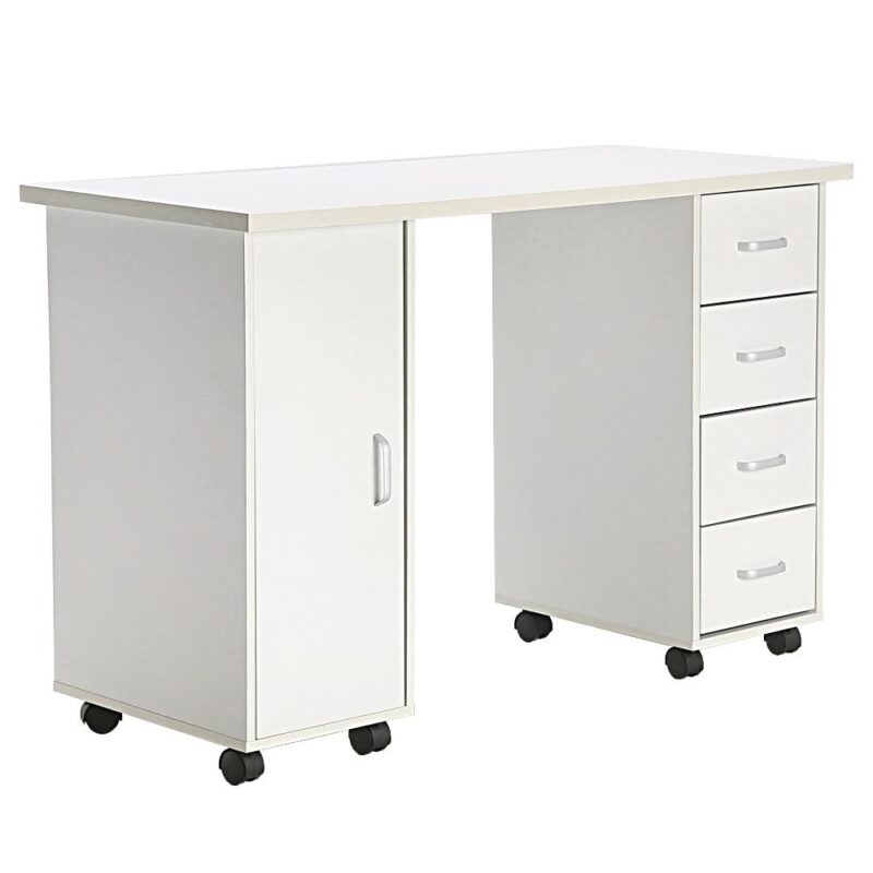 Winado 47.2-Inches White Modern/Contemporary Pine Computer desk - Image 2