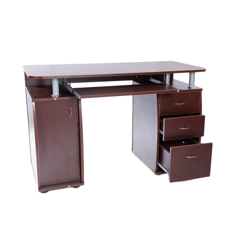 Winado 47.3-Inches Brown Traditional Pine Computer desk - Image 6